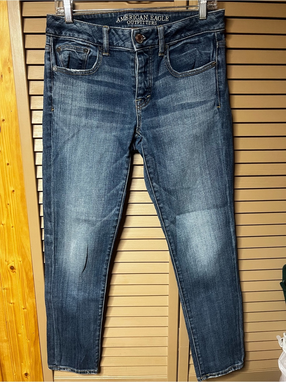 American Eagle Outfitters Faded Dark Blue Skinny Jeans